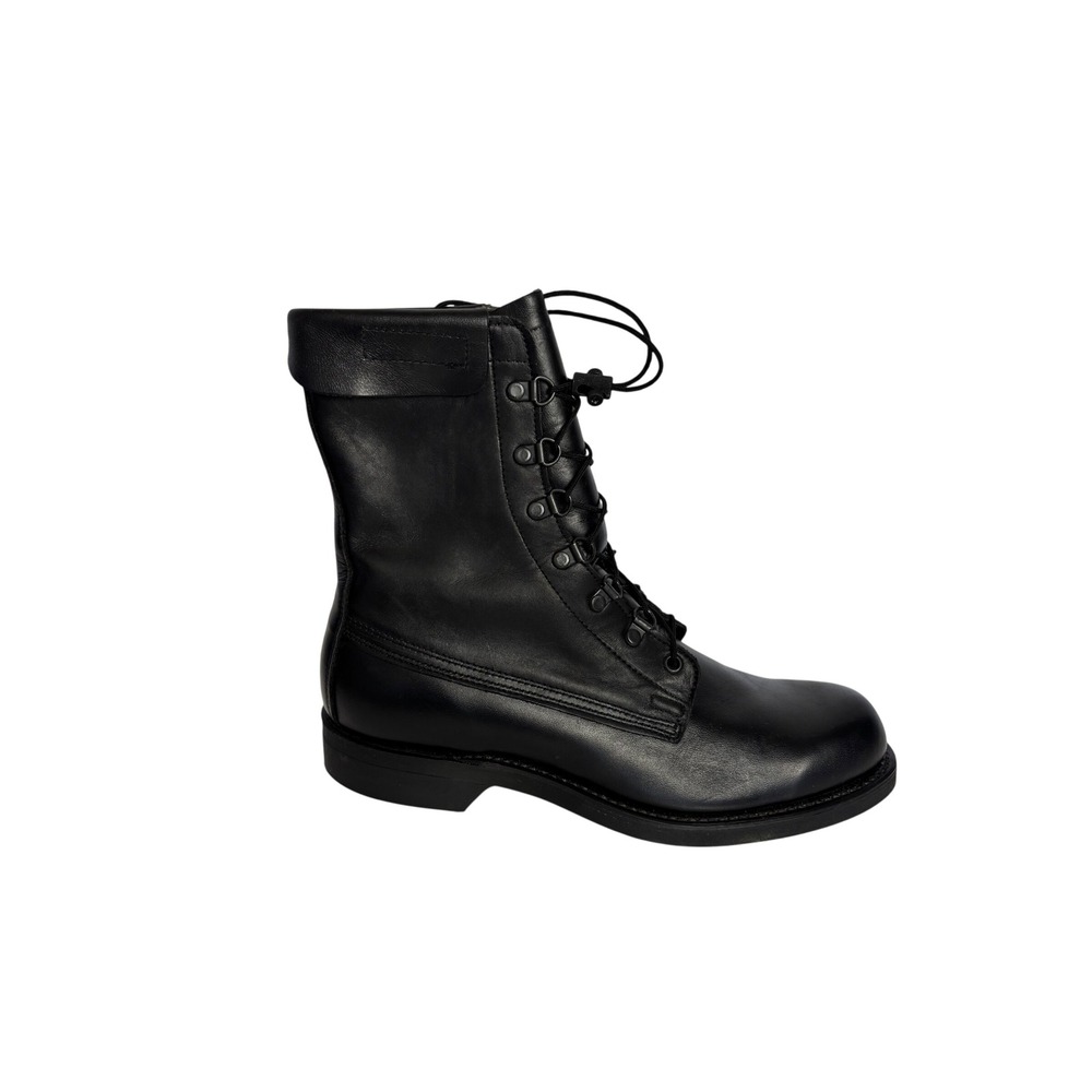 Vtg Cove Shoe Co 1996 Black Leather Military Combat Boots Men 9.5 D Biltrite New